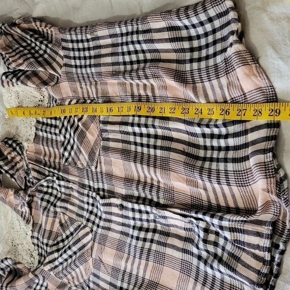 Hannah Women's Plaid Lace Blouse Size Large - Picture 8 of 8